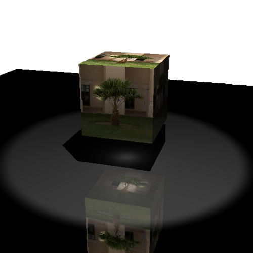 Tree texture-mapped onto cube